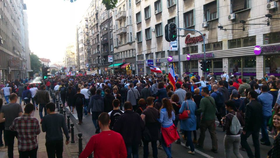 Beograd juče, protest zbog rušenja u Savamali Beograd juče, protest zbog rušenja u Savamali